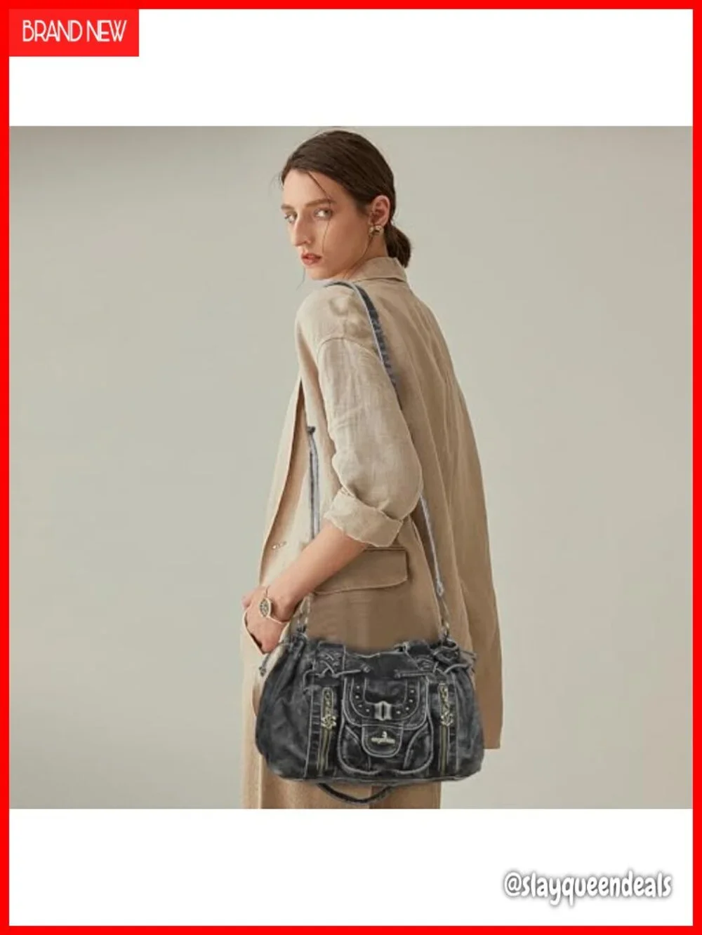 Small Hobo Bag Faux Leather Shoulder Handbag with Removable Strap